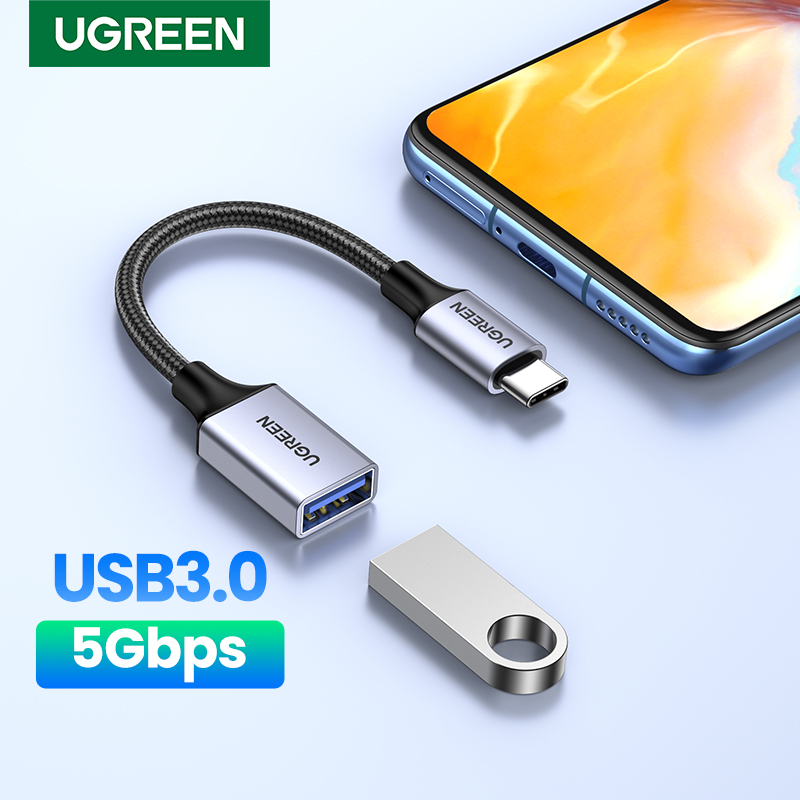 Cáp Chuyển Đổi UGREEN USB 3.0 C OTG Thunderbolt 3 USB Female Adapter OTG Tương Thích MacBook Pro MacBook Air iPad Dell XPS Galaxy