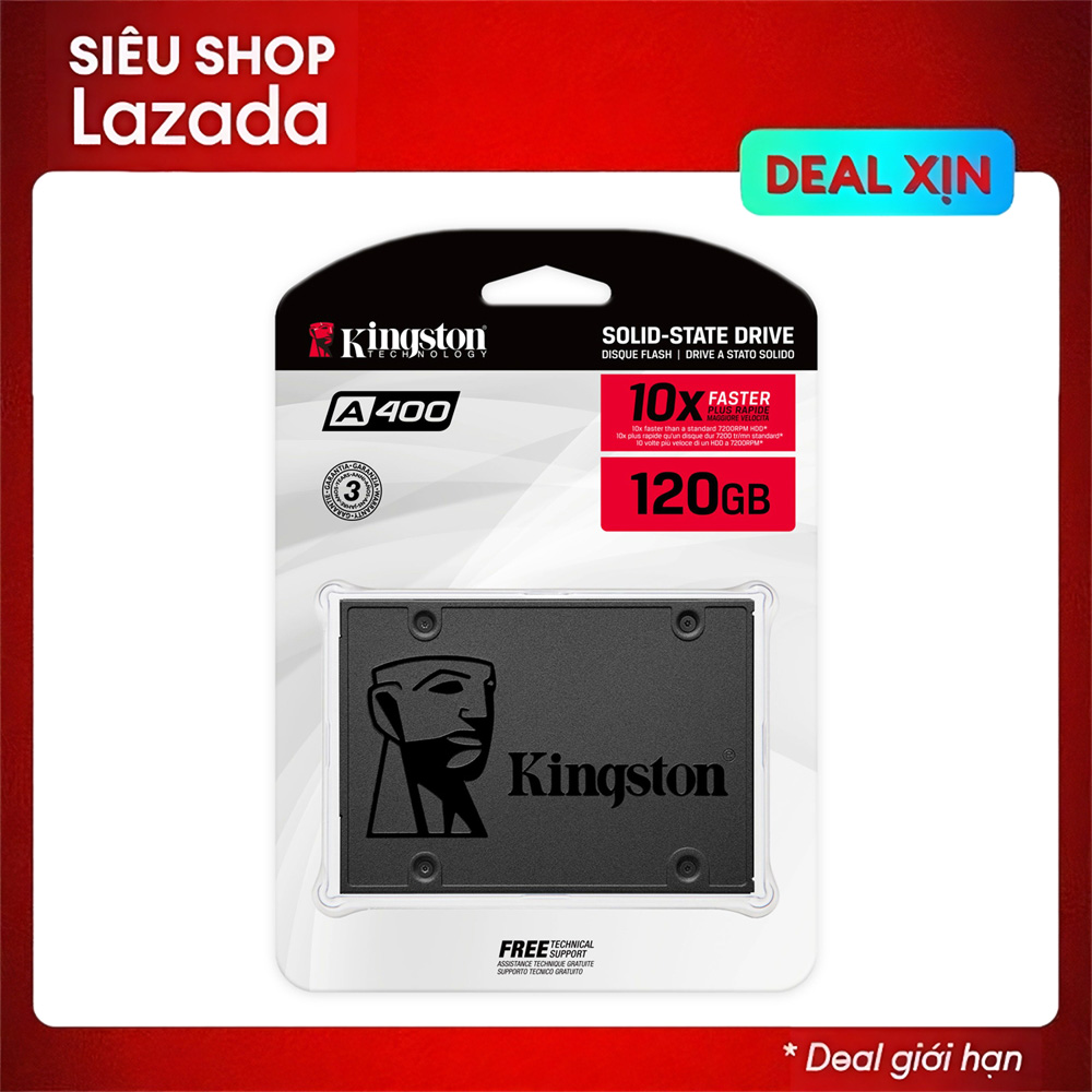 Ổ cứng ssd 120gb kingston a400 - chính hãng, tốc độ cao, bảo hành 3 năm