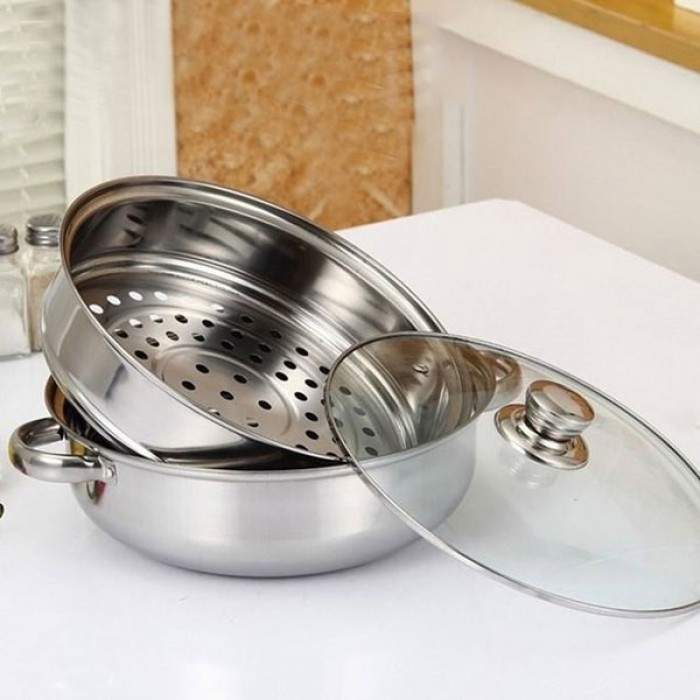 NỒI HẤP INOX 2 TẦNG, NỒI HẤP CÁCH THỦY ĐA NĂNG