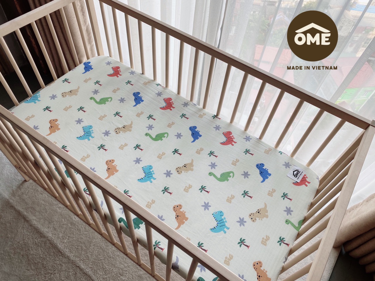 Ga Chun Cotton Ome bọc đệm nôi cũi Monmon, Umoo và cũi Hugme cho bé đủ các mẫu | Grap bọc đệm cho bé