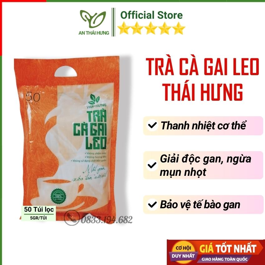 Trà Cà Gai Leo THÁI HƯNG Bịch 50 Túi Lọc 250g Thanh Nhiệt Giải Độc Mát Gan 100% Tự Nhiên/ ad.tea