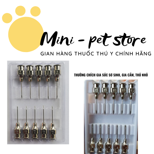 [ 1 VĨ KIM 7/ 10 CÂY] KIM INOX CHÍCH VẬT NUÔI NHỎ - THÚ Y