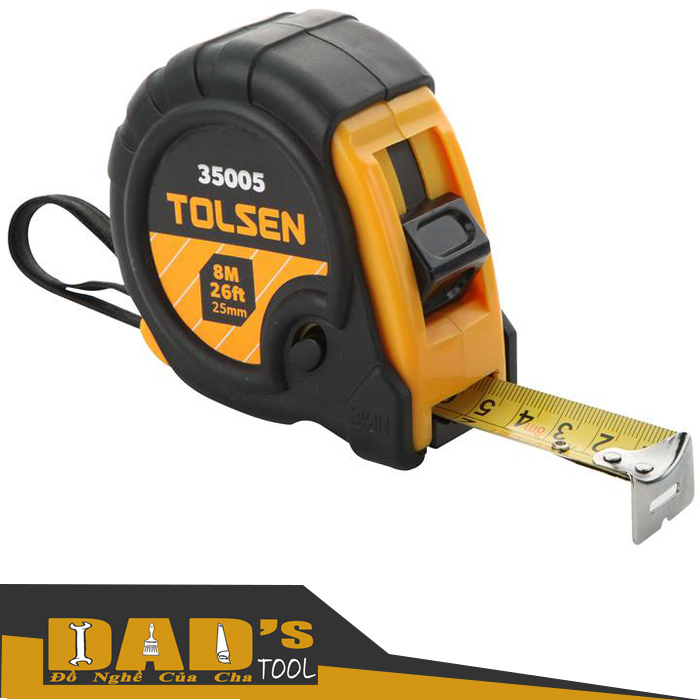 Thước cuộn thép bọc nhựa mềm 3/5/8m - tolsen 35002/03/05