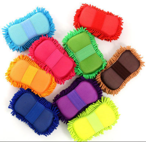 Mút bọt biển rửa xe sợi bông Microfiber,màu ngẫu nhiên