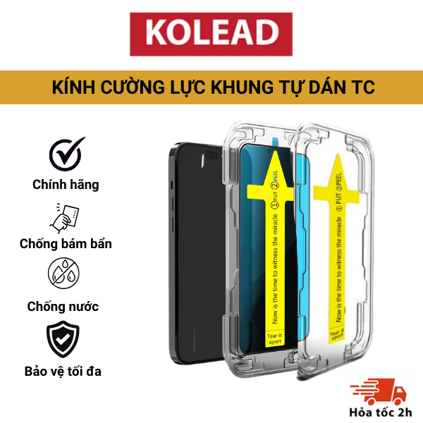   GIÁ HỦY DIỆT  Kính cường lực Tự dán iPhone TC Siêu tiện lợi - Màn hình Full HD  Chống nhìn trộm - Có Màng bảo vệ loa - Khung dán tự động iPhone X 11 12 13 14 
