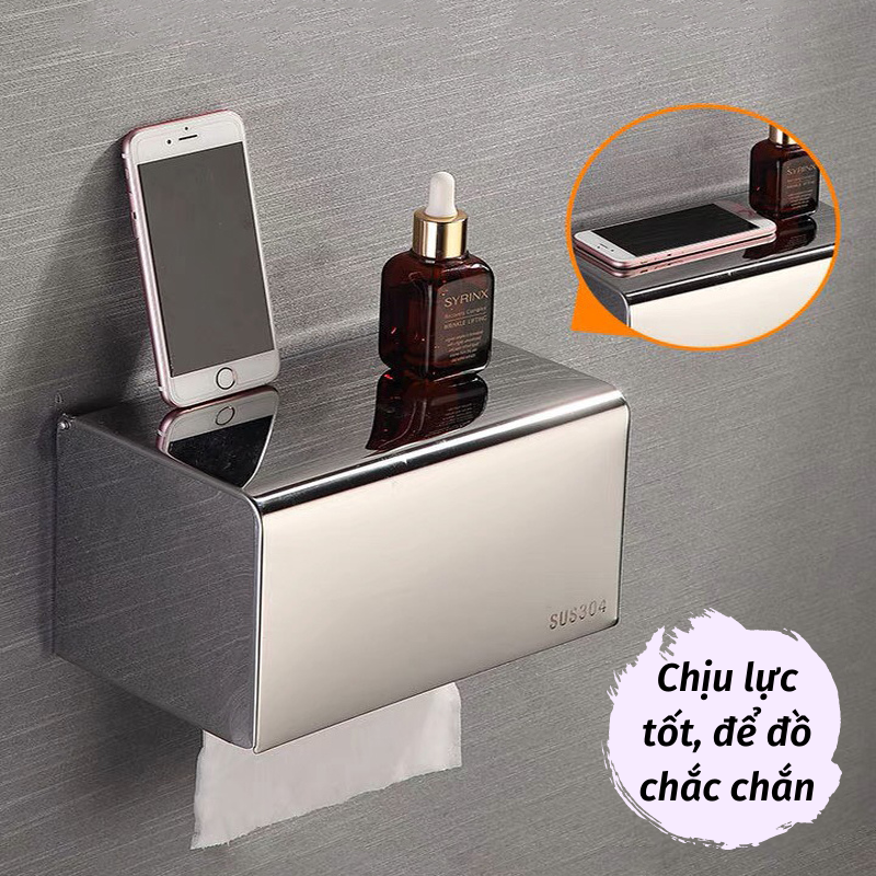 Hộp đựng giấy vệ sinh hộp đựng giấy vệ sinh inox đồ dùng phòng tắm cao cấp bách hoá daiki