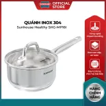 Quánh Inox 304 Hàng Chính Hãng Sunhouse Healthy GN1ISHGMP16I Đáy 3 Lớp Công Nghệ Impact Bonding An Toàn Bền Bỉ