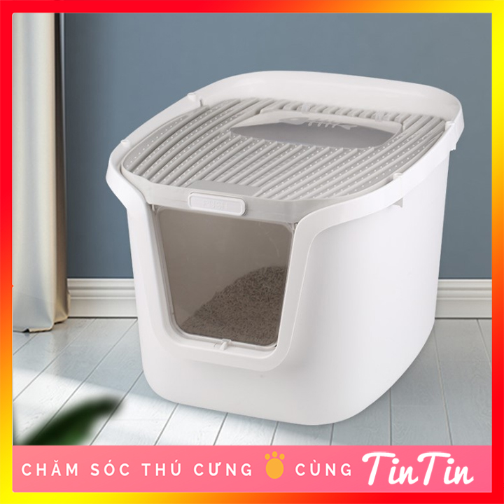 Nhà Vệ Sinh Cho Mèo 2 Cửa Thông Minh - Hàng Đẹp Cao Cấp #Tintin Pet Store