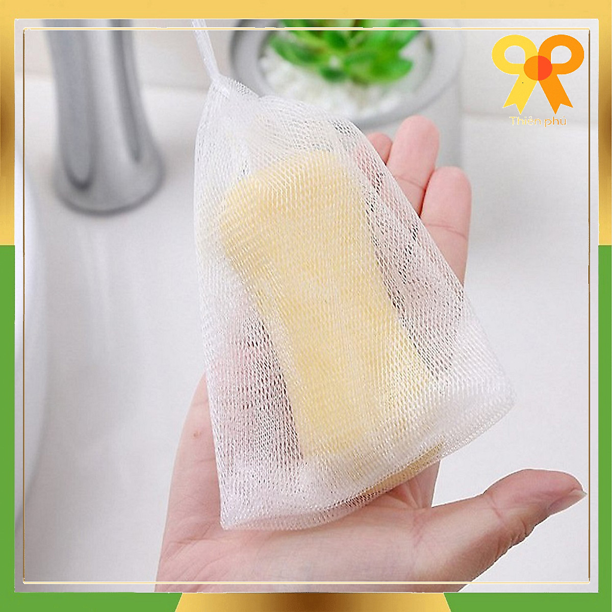 Combo 10 túi lưới tạo bọt xà phòng tắm , rửa mặt , massage