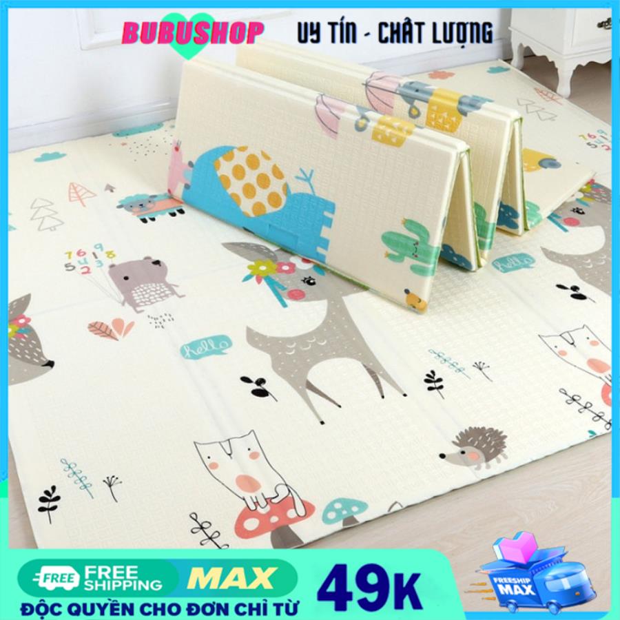 [ 1,8mx2m] Thảm trải sàn xốp XPE 2 mặt phủ Silicone Hàn Quốc mẫu đẹp chống thấm tuyệt đối, chống ngã, cho bé tập bò