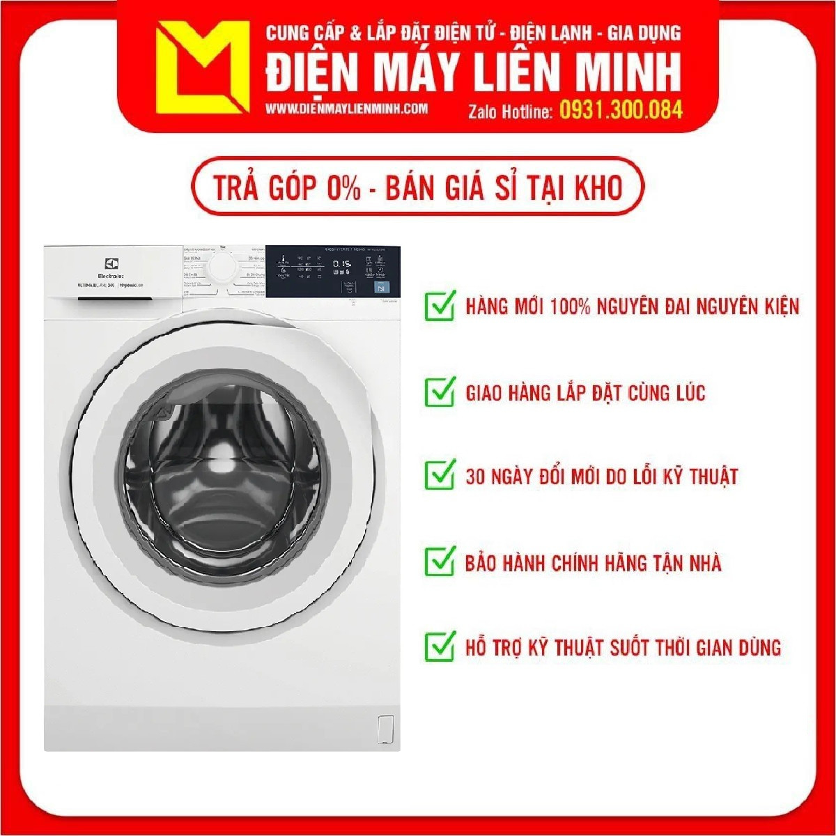 Máy giặt cửa trước 9kg inverter electrolux EWF9024D3WB Giặt nhanh tiện lợi