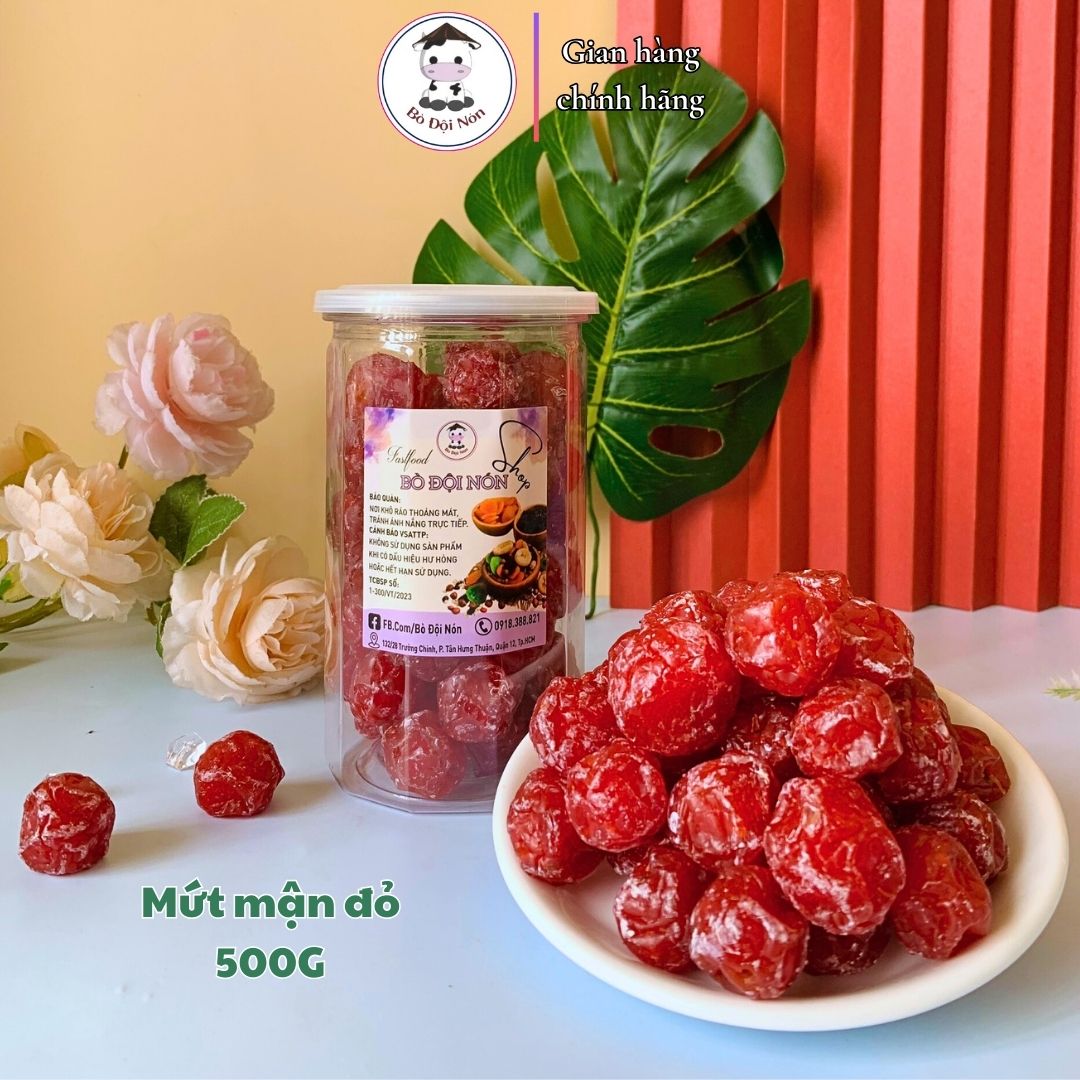 500g mứt mận đỏ bò đội nón
