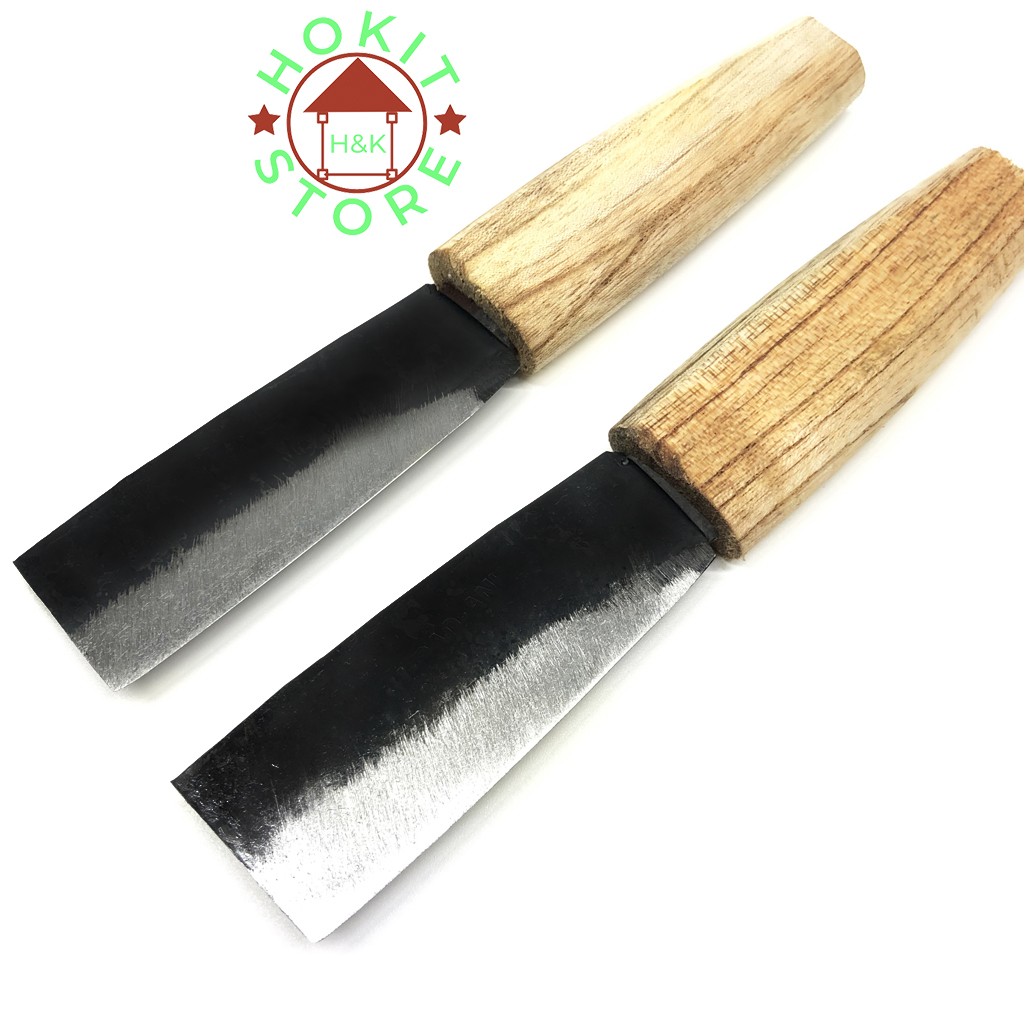 Bộ 2 dao bổ cau bổ trái cây thái gọt loại nhỏ cán gỗ dài 17,5cm Giá sỉ