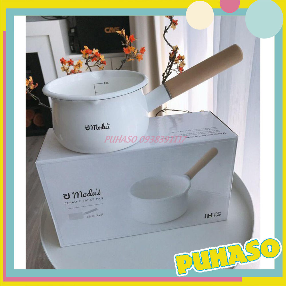 Nồi men sứ modui hàn quốc thể tích 1.25l 15cm - puhaso