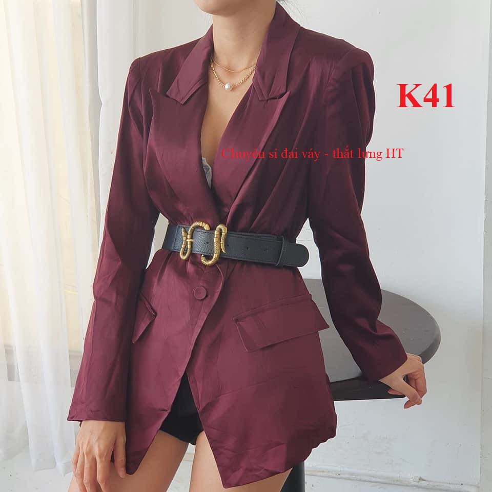 Đai váy belt rắn lượn 3cm k41