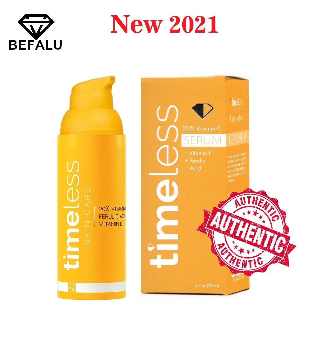 Serum làm sáng da mờ vết thâm skin care 20% vitamin c plus e ferulic acid timeless 30ml
