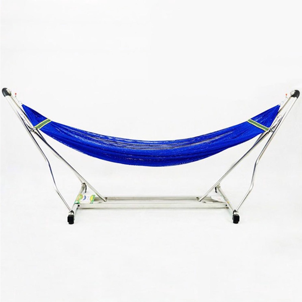 Khung võng xếp Chấn Thái Sơn vuông Inox CTS04, Khung võng bền chắc chắn, không bị rung nảy khi đung đưa.