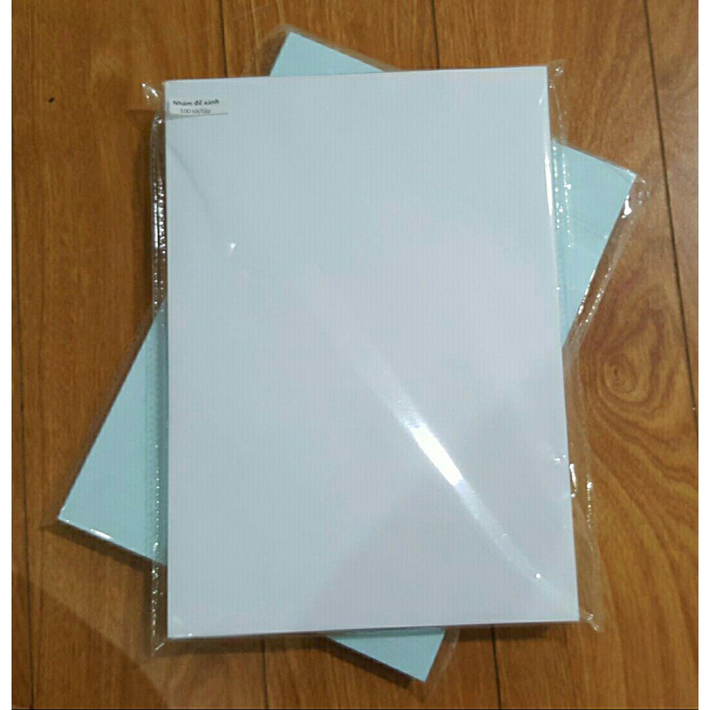 [HCM]Decal đế xanh-đế vàng-da bò khổ A3xấp 100 tờin đẹpcực bám dính