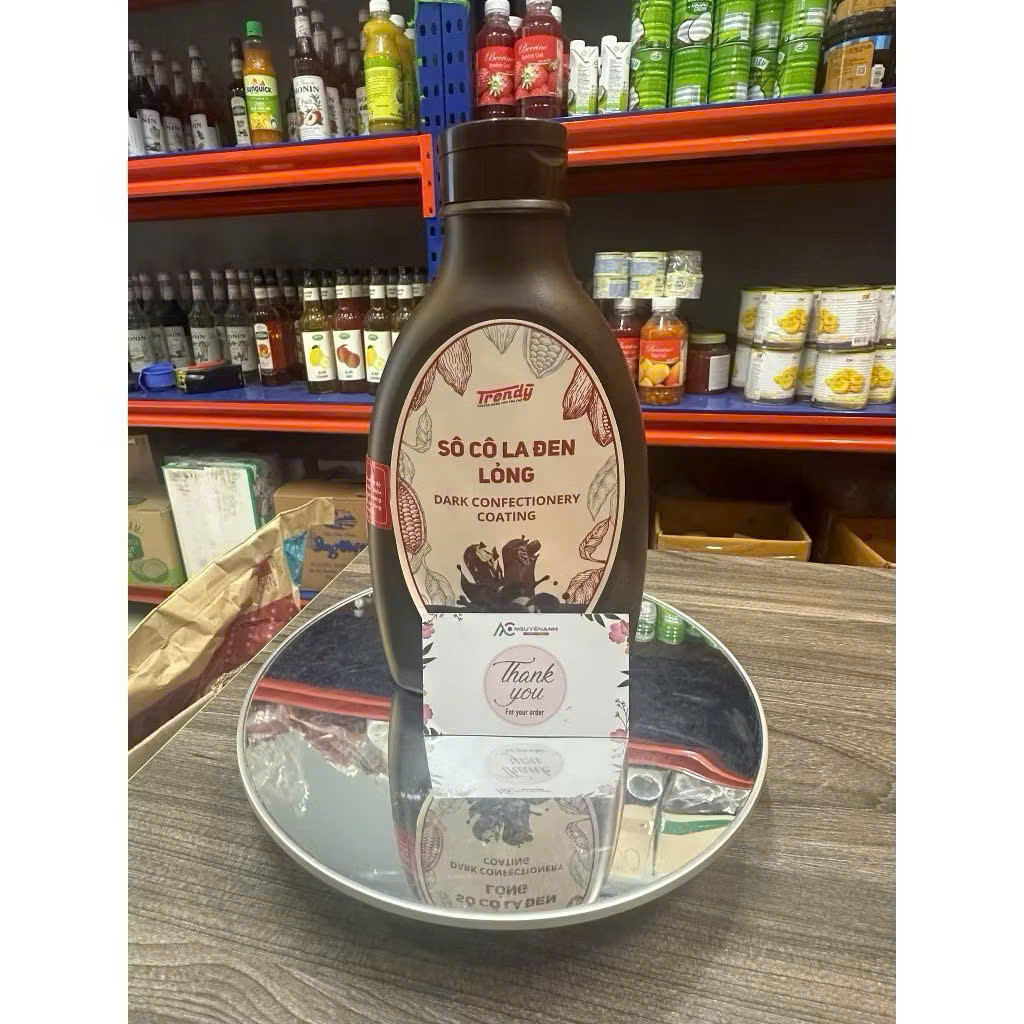 (HÀNG CAO CẤP - GIÒN CỨNG )SỐT SOCOLA LỎNG Trendy chai 1,25kg thơm ngon