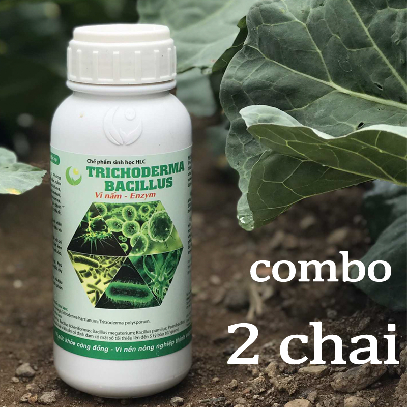 [HCM]2 chai Chế phẩm sinh học TRICHODERMA BACILLUS tiêu diệt các loại nấm hại 500ml-76112
