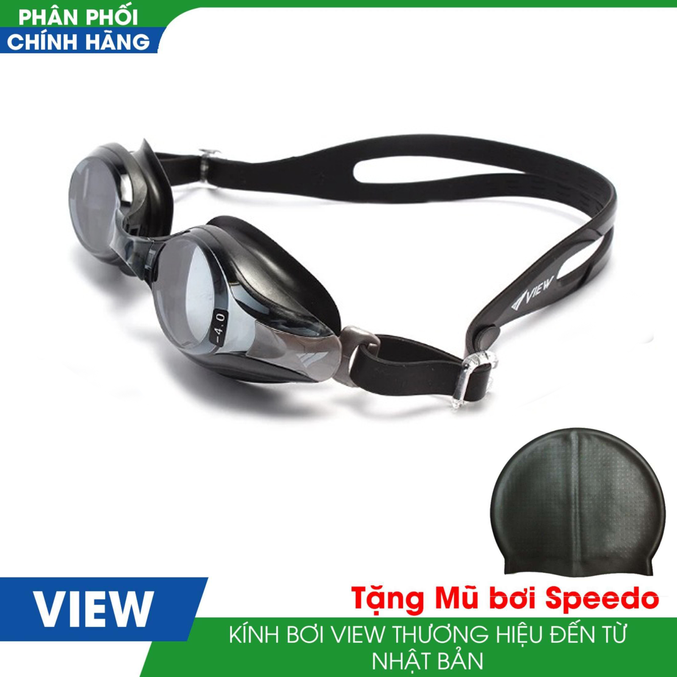 Kính bơi cận View V510 - Kính bơi cận thị người lớn chống trầy xước, nhìn rõ nét - Vành đai mũi có độ đàn hồi phù hợp với nhiều đối tượng - TuanHanh Sports