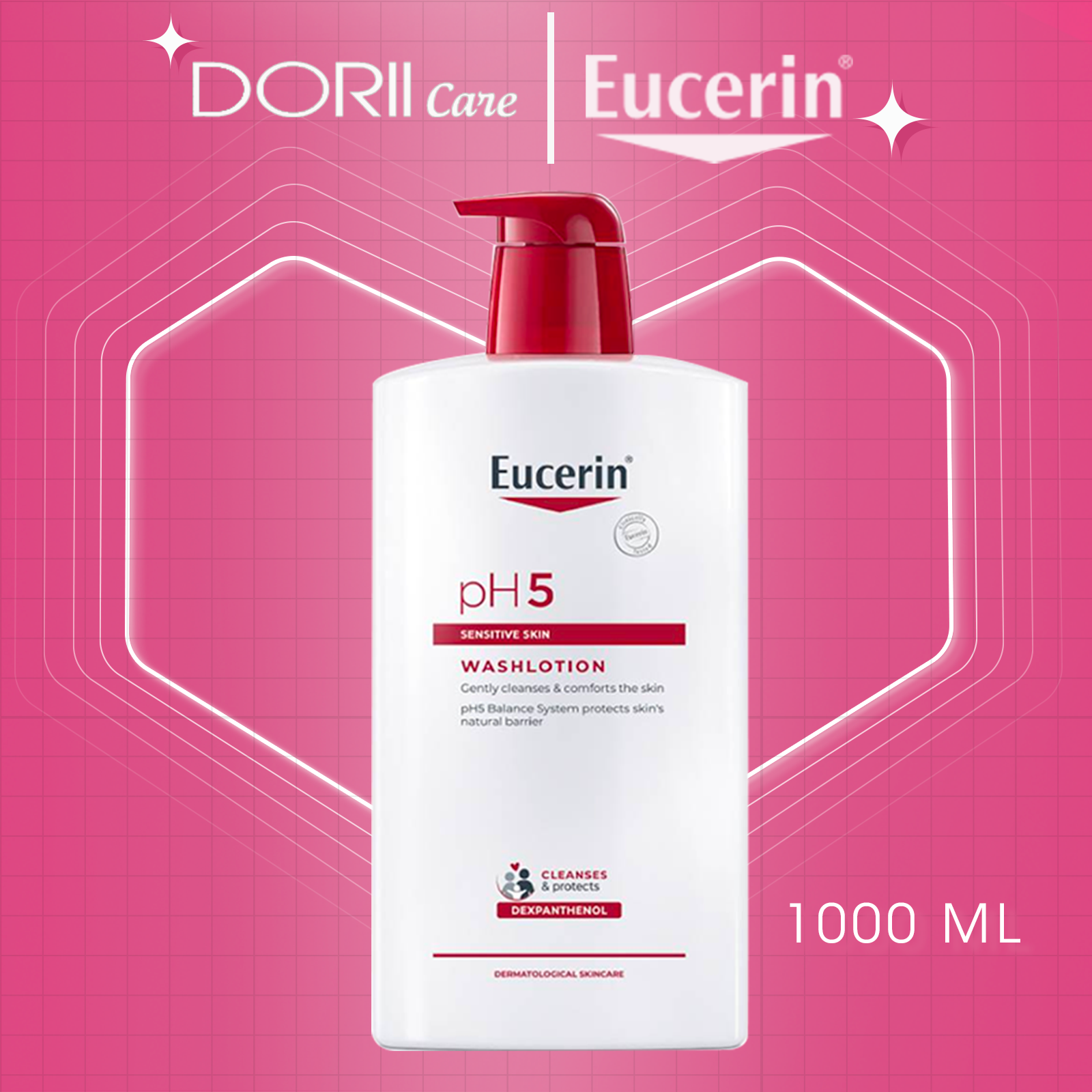  EUCERIN SỮA TẮM VÀ RỬA MẶT DÀNH CHO DA NHẠY CẢM PH5 WASHLOTION 1000ML 