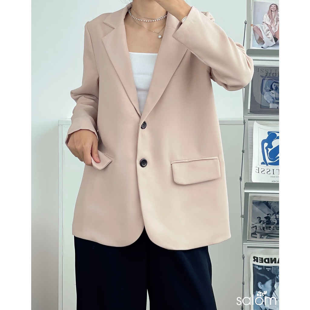 Áo khoác blazer nữ dài tay phong cách hàn quốc SALOM _ Shp06