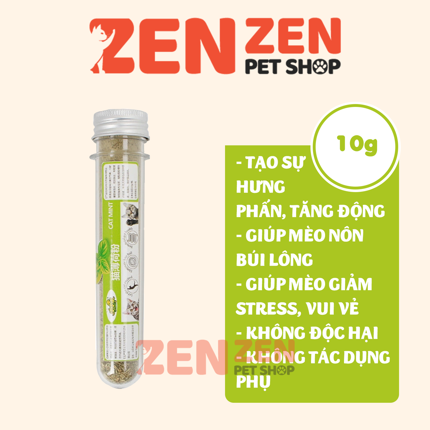 Thức ăn cho mèo Catnip - Cỏ bạc hà cho mèo 10g