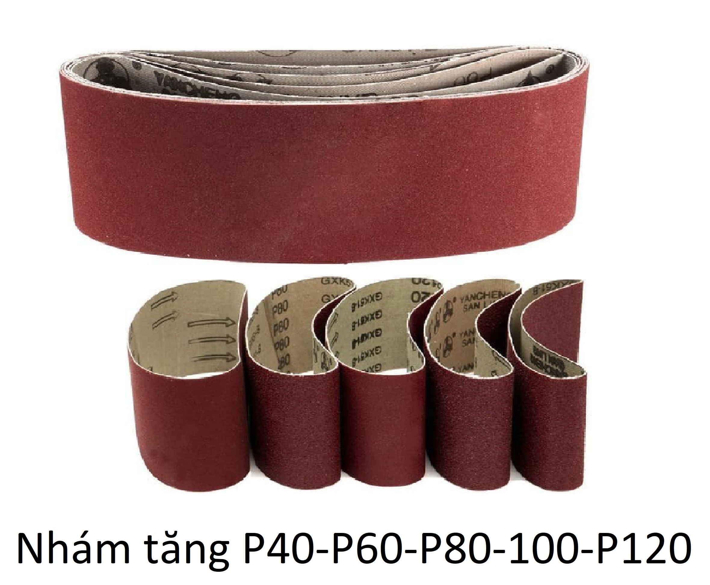 Combo 10 tờ nhám vòng số 40-60-80-100-120