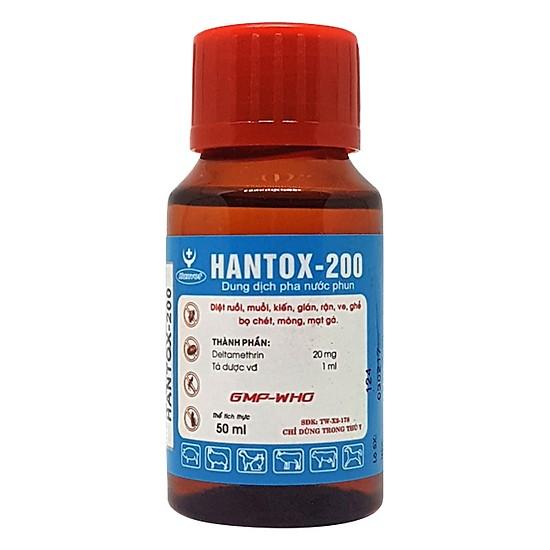 Hantox 200 Lọ Pha Xịt Môi Trường Diệt Ruồi Muỗi Gián Kiến Côn Trùng Ve Rận Bọ Chét