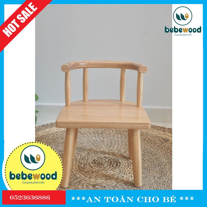 Ghế Tựa Lưng Cong Haka Bằng Gỗ Cao Cấp - Bebewood