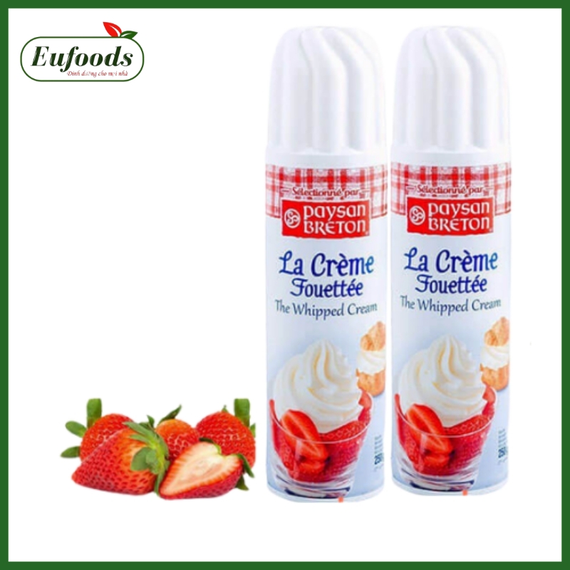 Nguyên Liệu Làm Bánh Kem Tươi Dạng Xịt Payson Breton 250g