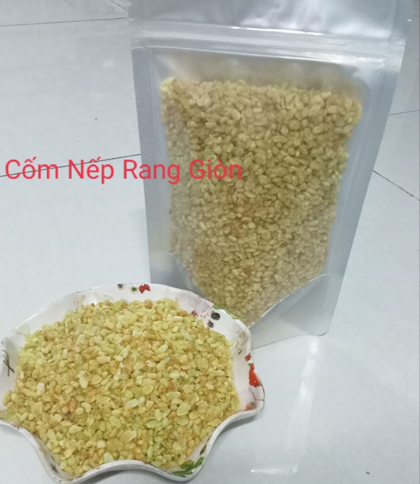 Cốm nếp non rang giòn,cốm nếp thơm ngon giòn rụm 1 kg