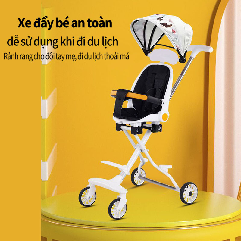 Xe đẩy em bé, có thể nằm ngồi, cực nhẹ gấp gọn tiện lợi, xe đẩy bé đi dạo