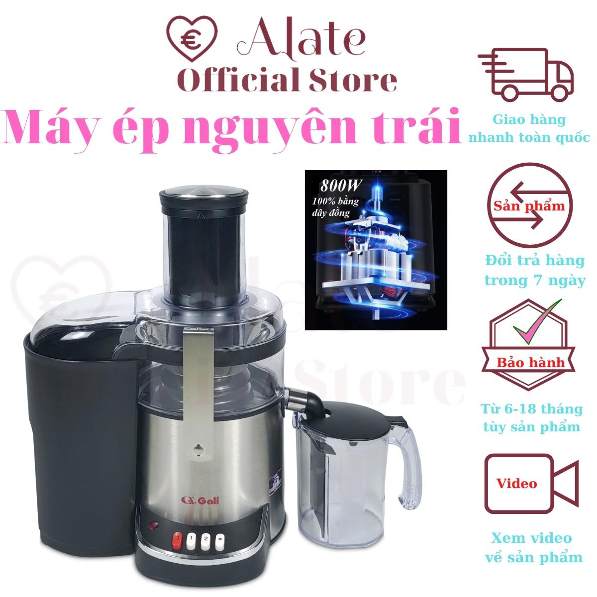 Máy ép trái cây công nghiệp Gali motor dây đồng 800w, thân 2 lớp, miệng lớn 85mm ép nguyên trái bảo hành 1 năm Alate store