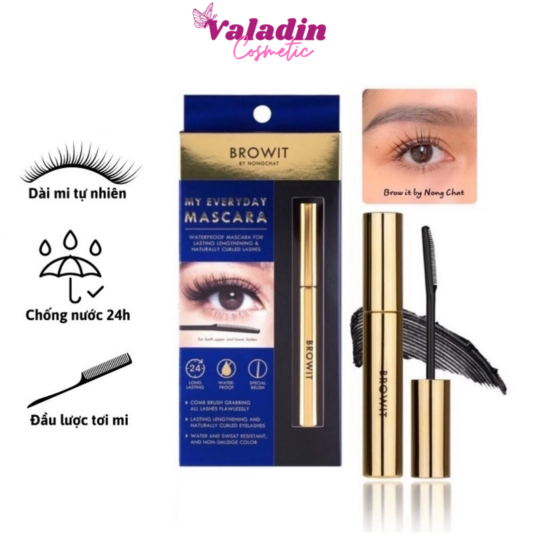 Chuốt mi mascara dày mi cong mi browit by nongchat my everyday mascara 5.5g #endless night
