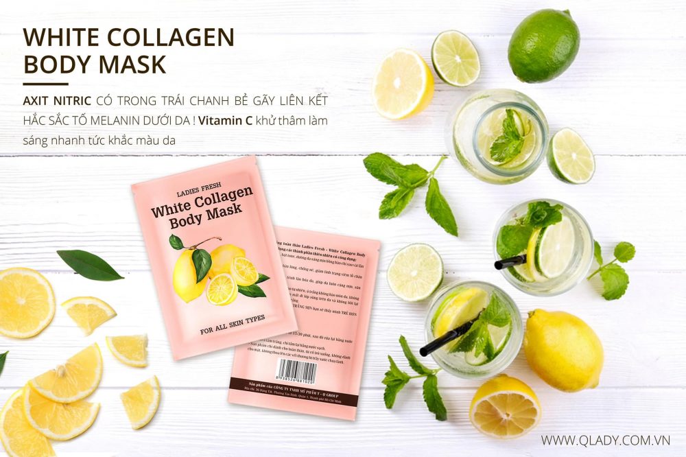 [HCM]Ủ trắng chanh toàn thân Ladies Fresh White Collagen Body Mask
