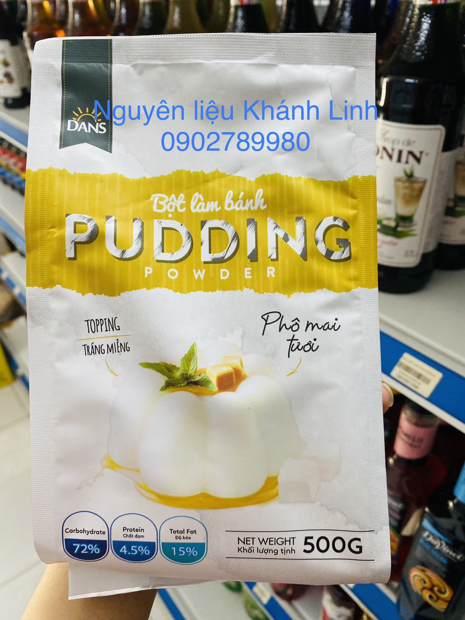 Bột làm pudding vị phô mai tươi dans 500g