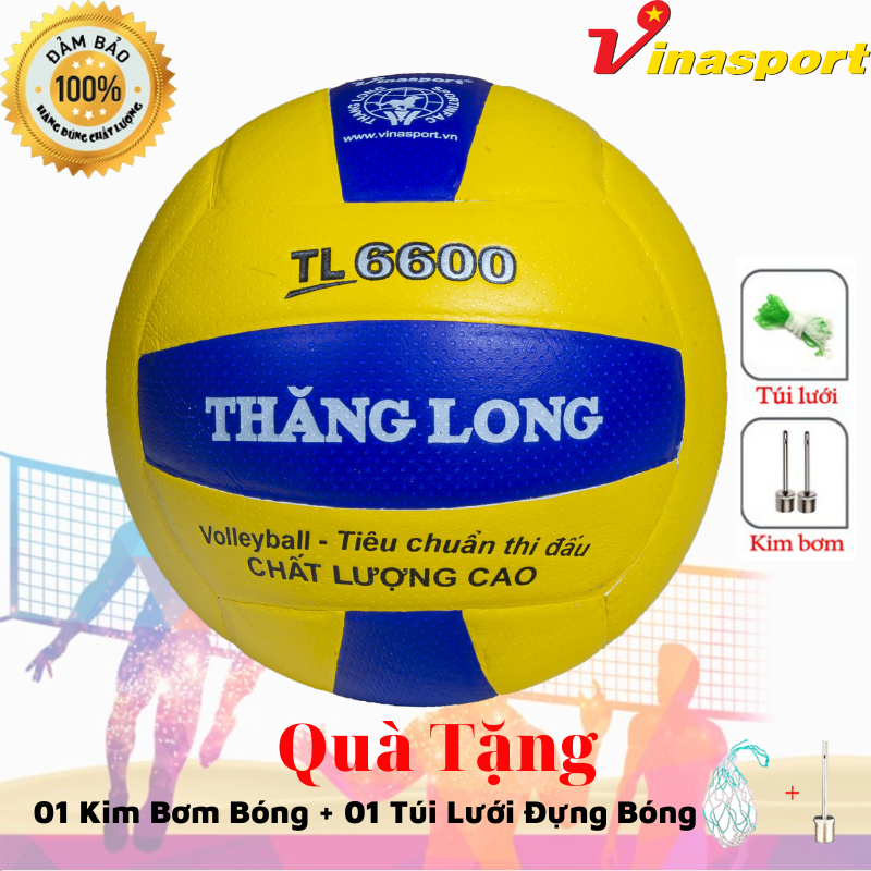 Bóng chuyền thăng long TL6600 - Tặng kim bơm + túi lưới