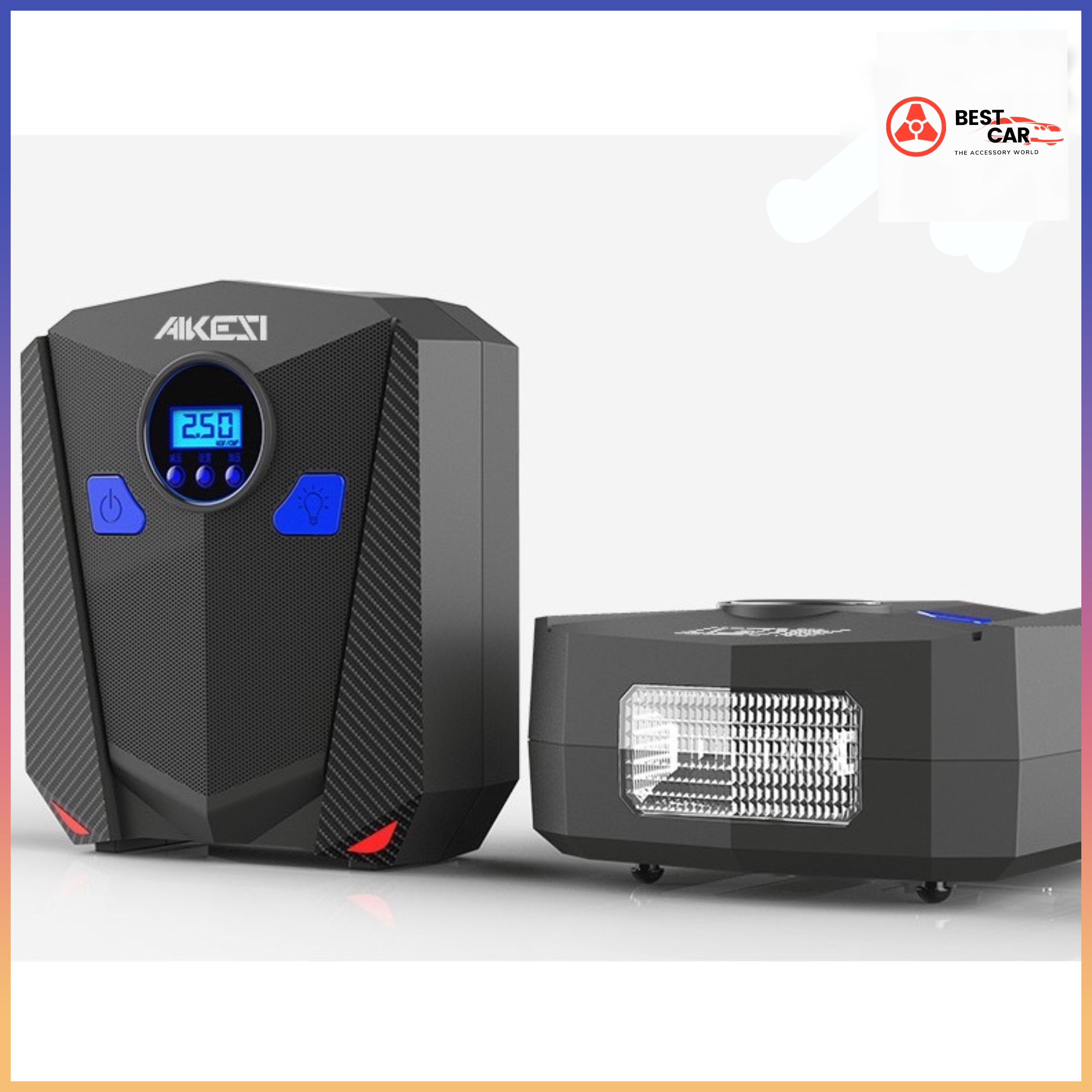 Máy bơm lốp ô tô điện tử AIKESI - máy bơm lốp xe ô tô, máy bơm lốp xe hơi, máy bơm lốp ô tô đa năng, máy bơm lốp xe ô tô mini