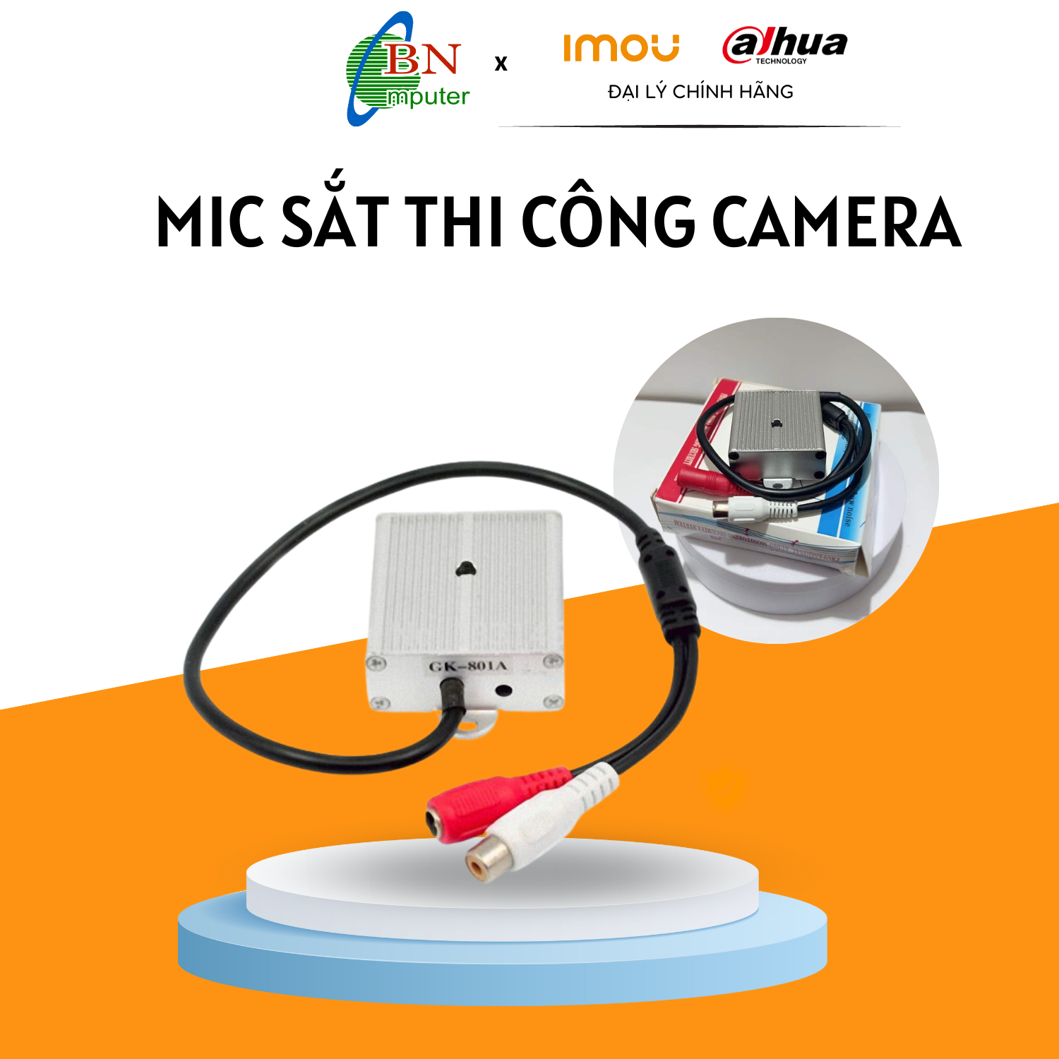 Mic thu âm camera giám sát vỏ sắt