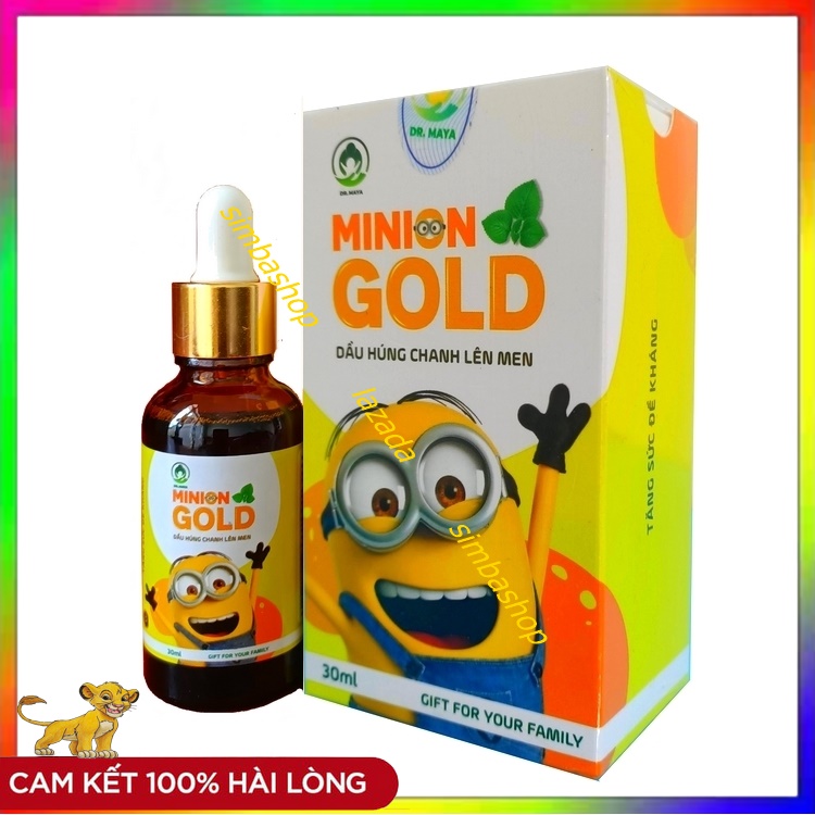 dầu húng chanh minion gold , dầu tần dày lá chữa ho