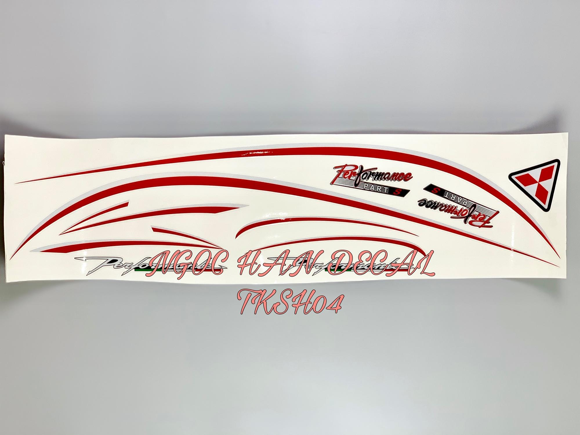 [HCM]Bộ tem phản quang trắng đỏ Performance cho xe SH -- NGỌC HÂN DECAL