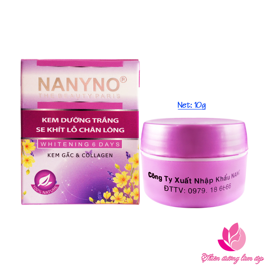 NANYNO - Kem dưỡng trắng Se khít lỗ chân lông chiết xuất Kem gấc và Collagen (10g)