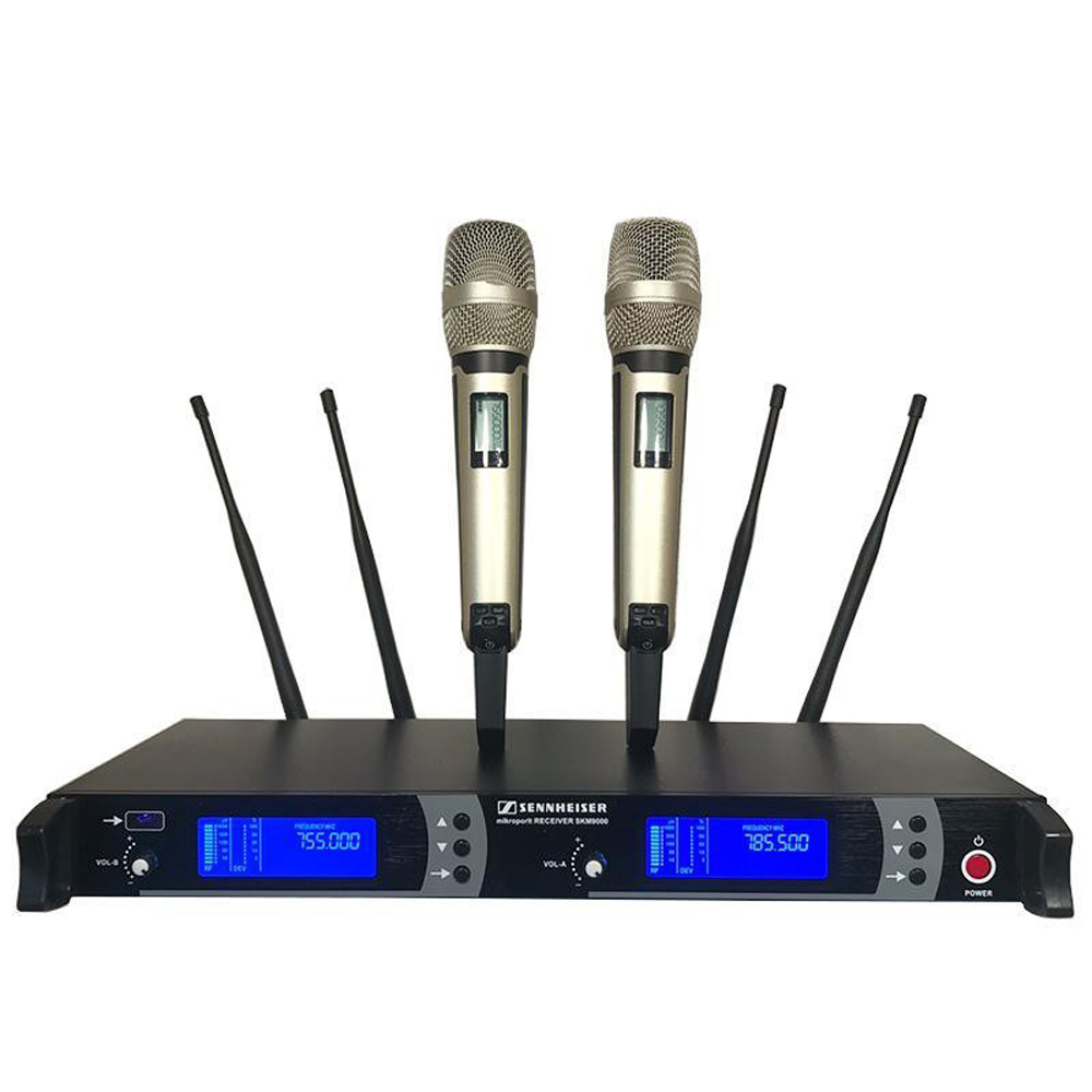 [HCM]Micro Không Dây Shennheiser SKM 9000 – 4 Râu Micro Karaoke không dây Micro không dây Sennheiser SKM 9000 thiết bị mang lại âm thanh sáng rõ trung thực và độ chuyên nghiệp cao sóng cực mạnh