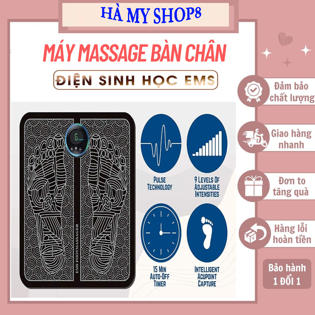 Thảm mát xa chân EMS, thảm massage chân thông minh xoa bóp, bấm huyệt bàn và bắp chân giảm đau mỏi chân, Máy massage xung điện bàn chân, máy mát xa chân, đệm massage bàn chân