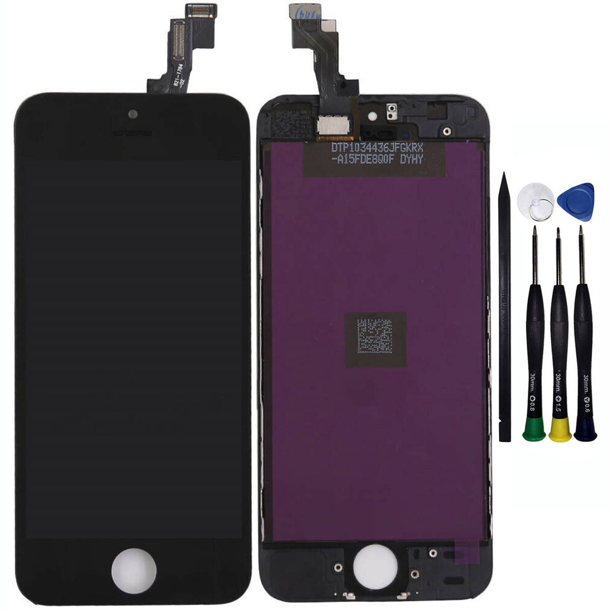 Màn hình LCD cho iPhone5S Màn hình cảm ứng lắp ráp thay thế 100% thử nghiệm không có pixel chết + công cụ miễn phí