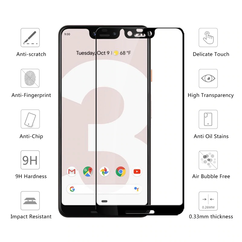 Google Pixel 3XL kính cường lực full màn viền đen