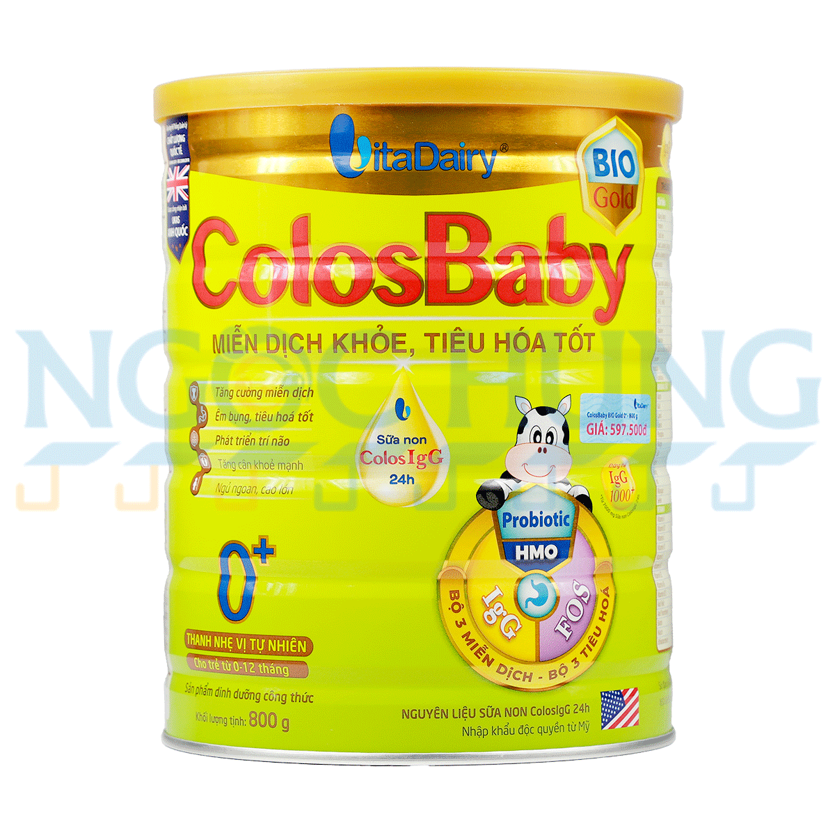 Sữa bột Vitadairy ColosBaby BIO Gold 0+ 800g 0-12 tháng