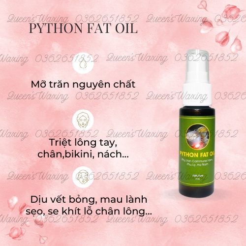 Mỡ trăn thiên nhiên - Mỡ trăn nguyên chất làm giảm quá trình mọc lông